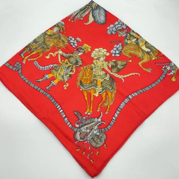 HERMES Carre 90 90th Anniversary of the Sun King Silk Scarf - Picture 9 of 11
